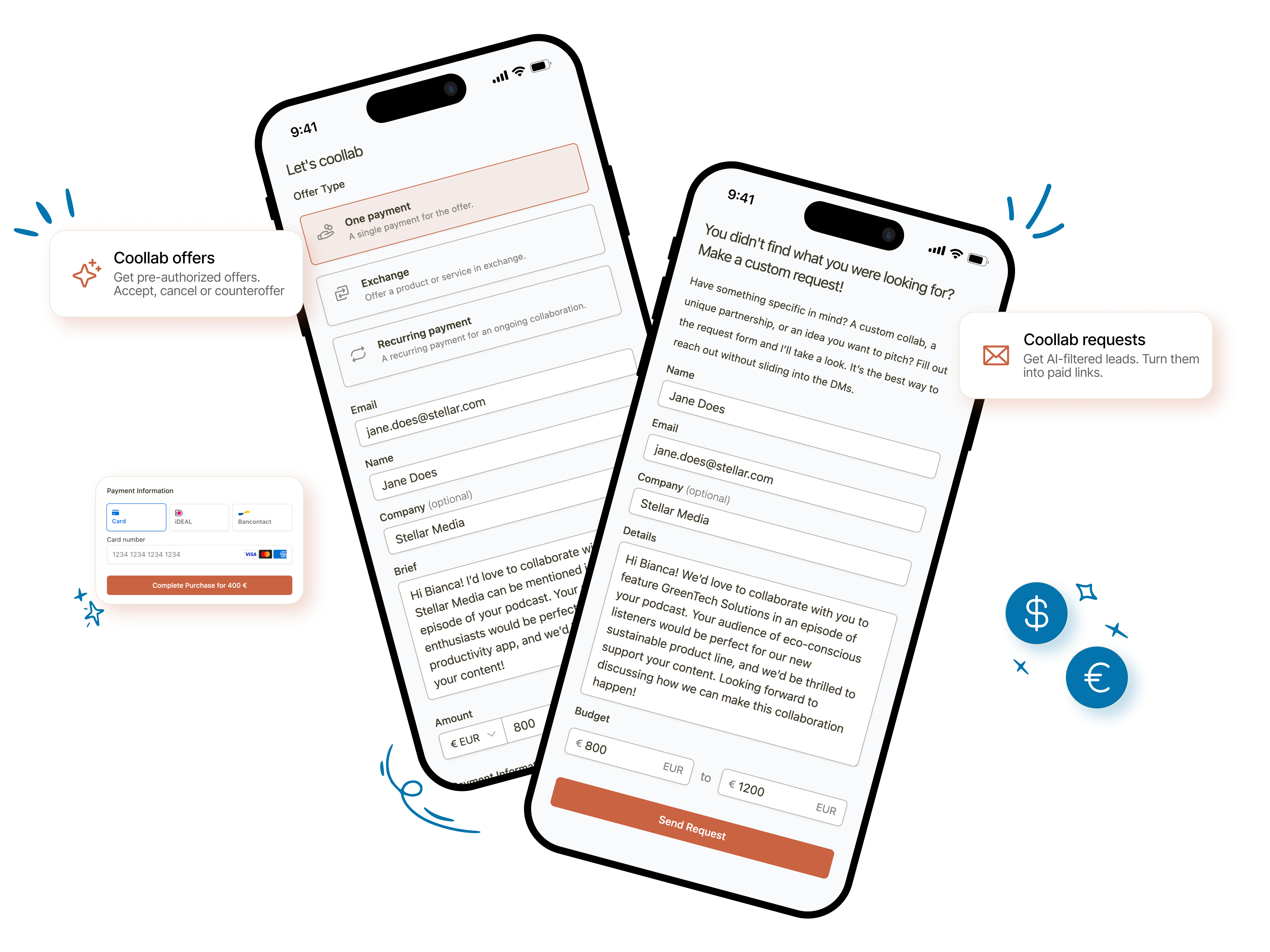 Creator profile showcase